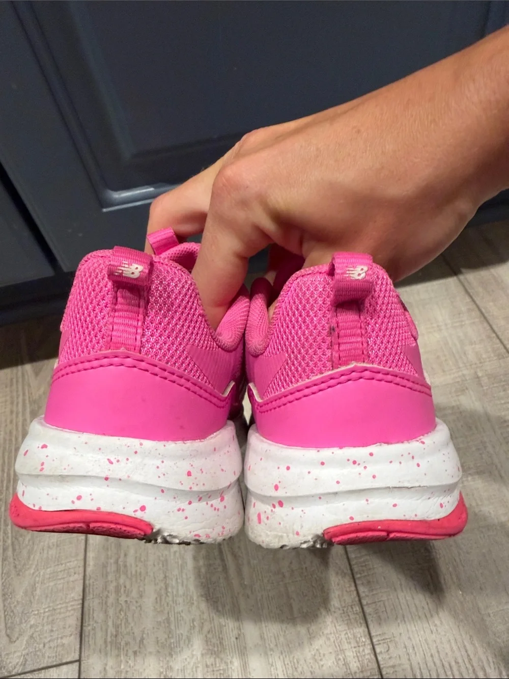 New Balance Slip On Pink and White Sneakers- US 10 Wide